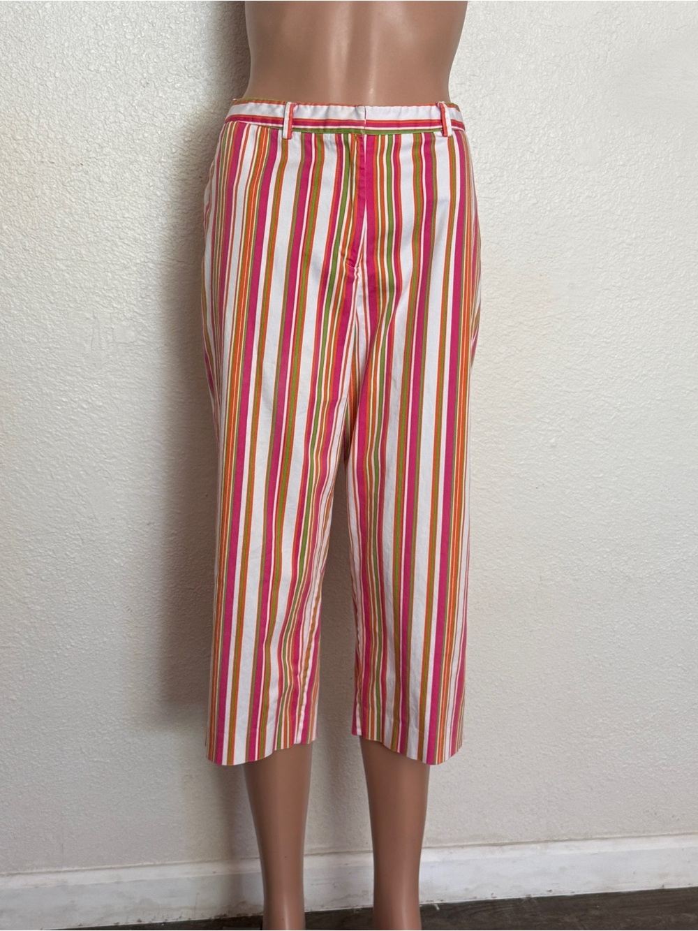 Vtg Spenser Jeremy Sunset Stripe Capris Sz 14P